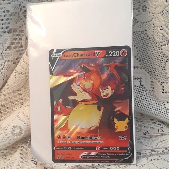 New Pokemon Charizard HP 220 Flamethrower JUMBO 5X7 Card - Picture 2 of 4